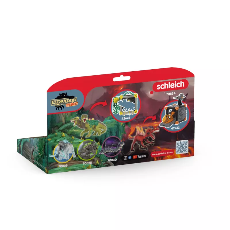 Σετ φιγούρων Schleich Eldrador Creatures Πυρίτινος δεινόσαυρος vs. Σαύρα ζούγκλας, Μοντέλο 70834