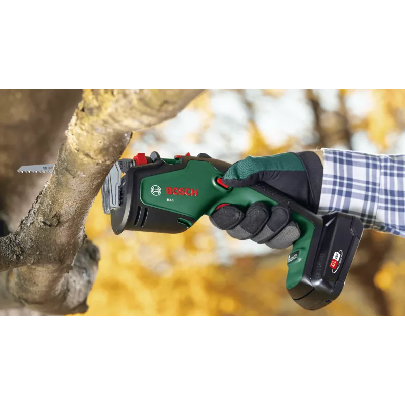 Μπαταρίας πριόνι κλαδέματος Bosch Keo 18V, 2,0 Ah, πράσινο/μαύρο