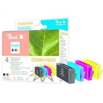 Peach PI300-370 Μελανοδοχείο 4 τεμ. Υψηλή (XL) απόδοση Μαύρο, Cyan, Magenta, Κίτρινο