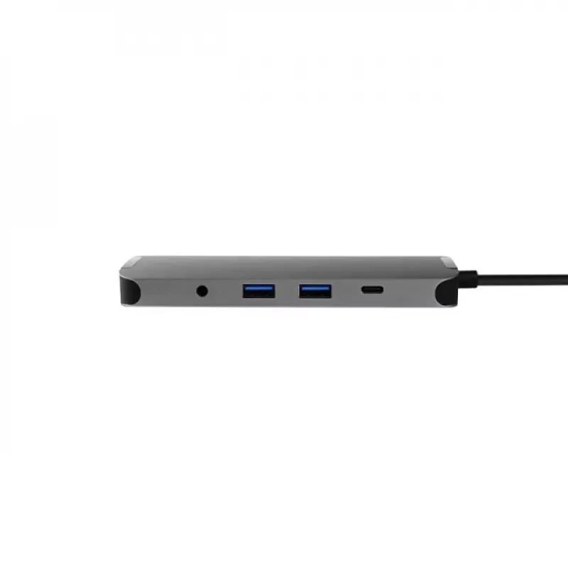 Chieftec DSC-901 σταθμός σύνδεσης USB-C, USB 3.2 Gen 1, HDMI, Gigabit LAN, 2x USB-A, 2x USB-C, τιτανίου