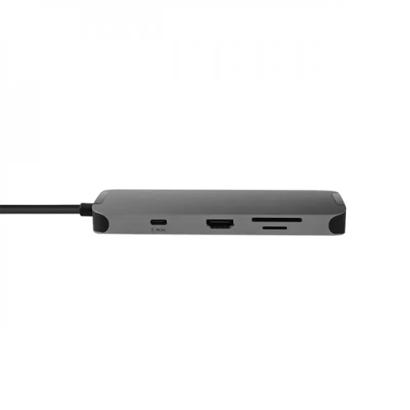 Chieftec DSC-901 σταθμός σύνδεσης USB-C, USB 3.2 Gen 1, HDMI, Gigabit LAN, 2x USB-A, 2x USB-C, τιτανίου