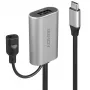 Lindy 5m USB 3.2 Gen 1 C/A Active Extension, 5 m, USB C, USB A, USB 3.2 Gen 1 (3.1 Gen 1), Ασημί