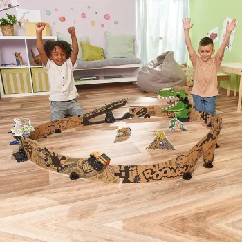 Σετ πίστας αγώνων παιχνιδιού VTech Car-Board Racers Dino Adventure Set, πίστα