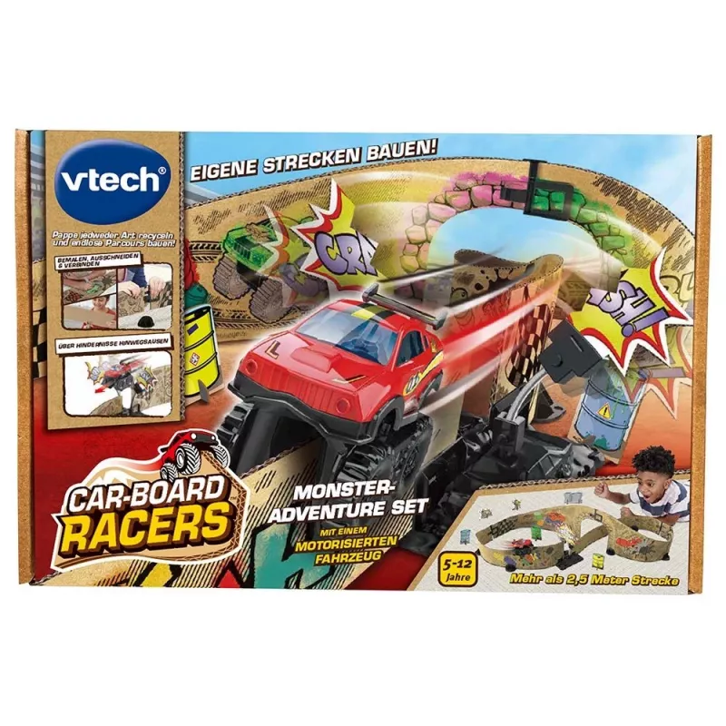 VTech Car-Board Racers 563904, 5 έτη, απαιτούνται μπαταρίες, AA, χαρτόνι, καουτσούκ, πολύχρωμο