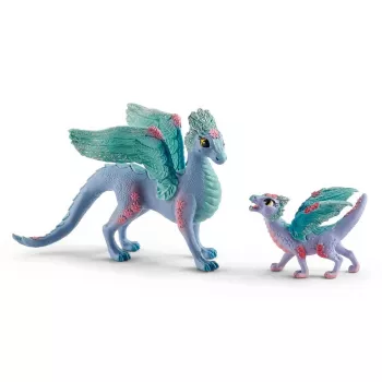 Φιγούρα Schleich BAYALA Blossom δράκος μητέρα και παιδί