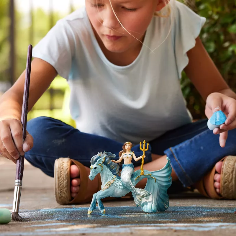 Schleich BAYALA γοργόνα Eyela σε υποβρύχιο άλογο