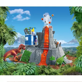 Schleich δεινόσαυρος βάση αποστολής ηφαιστείου πολύχρωμο 42564