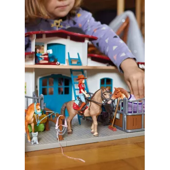 schleich HORSE CLUB ιππικό κέντρο στη λίμνη, αγρόκτημα, στάβλος αλόγων, άλογα, 5 έτη, πολύχρωμο, πλαστικό