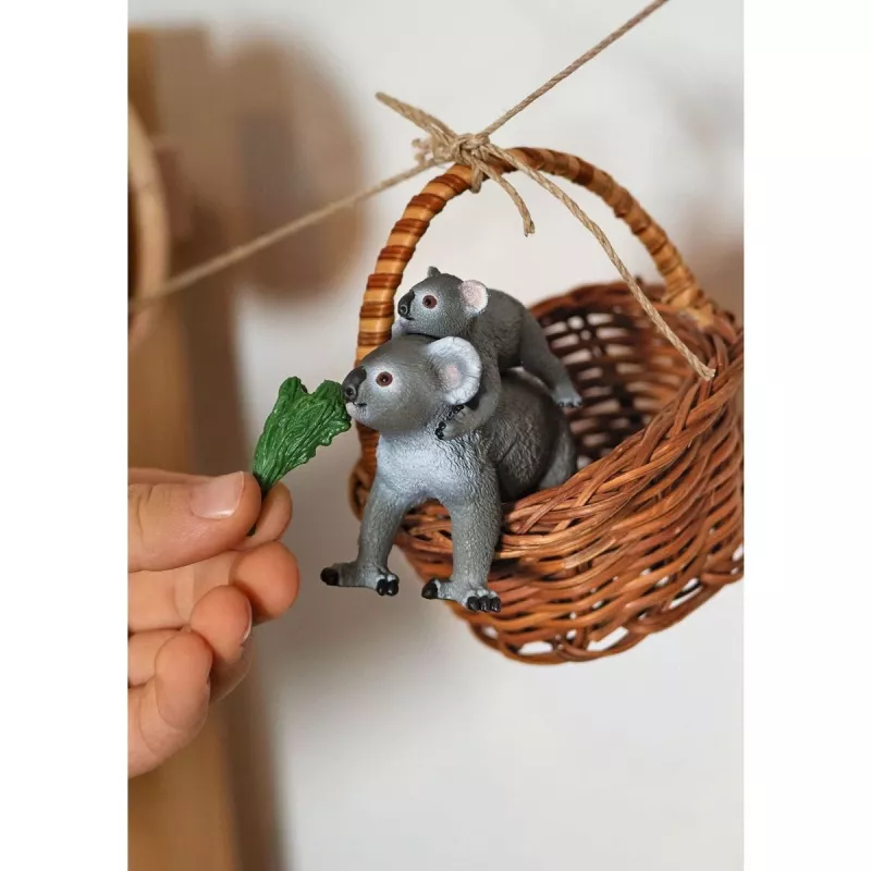 Schleich WILD LIFE Μητέρα Koala με μωρό 42566 Πράσινο-γκρι