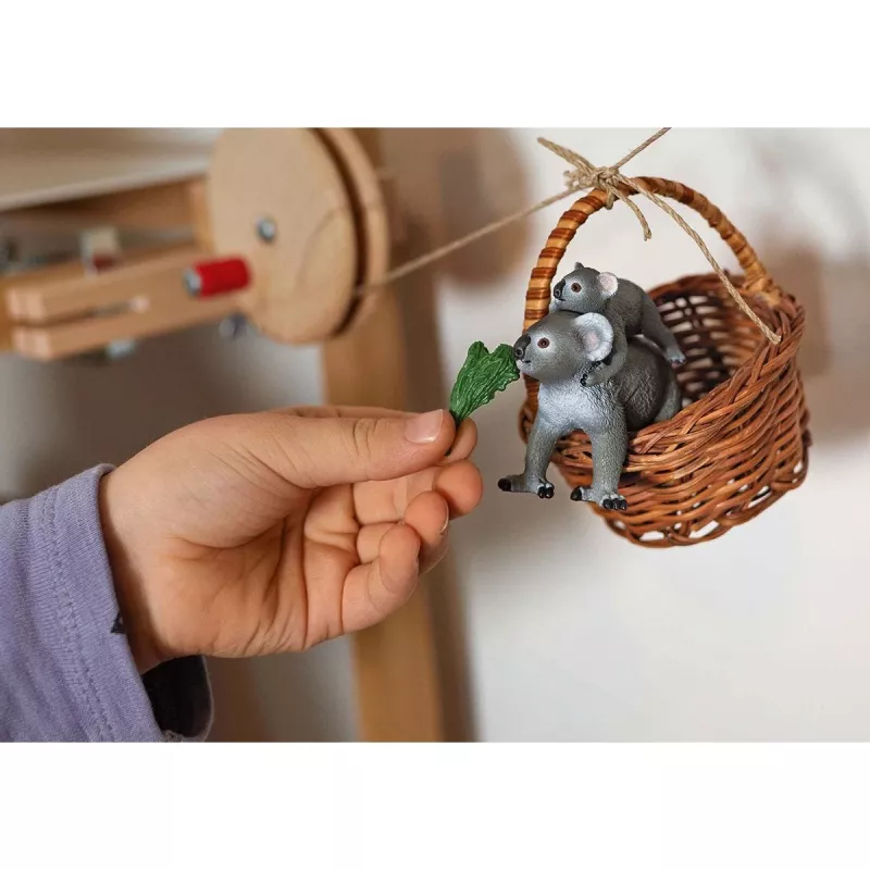 Schleich WILD LIFE Μητέρα Koala με μωρό 42566 Πράσινο-γκρι