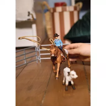 schleich Cowgirl Team Roping Fun, 3 έτη, Πολύχρωμο