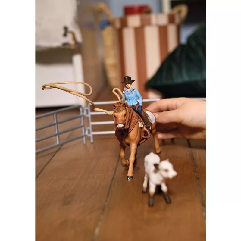 schleich Cowgirl Team Roping Fun, 3 έτη, Πολύχρωμο