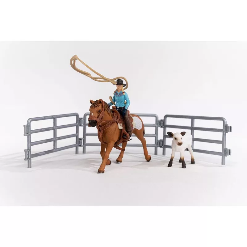 schleich Cowgirl Team Roping Fun, 3 έτη, Πολύχρωμο