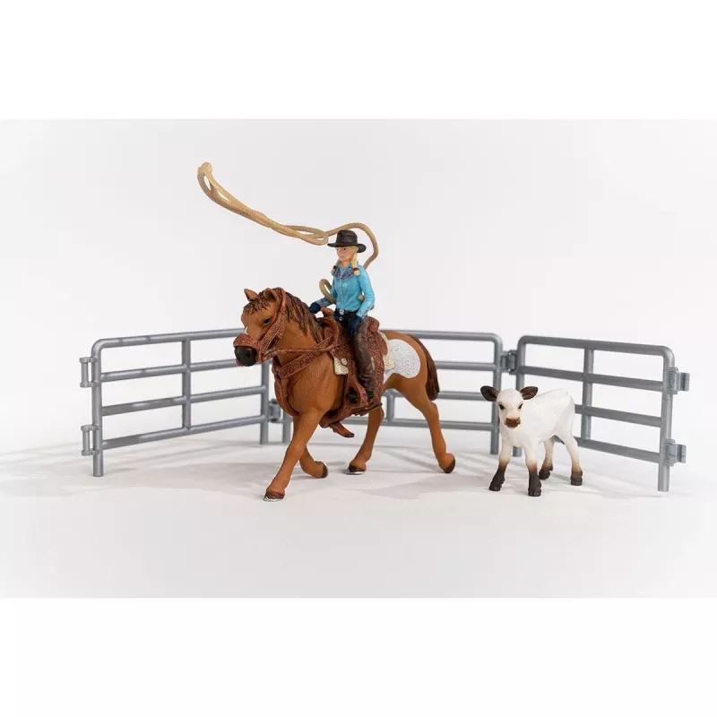 schleich Cowgirl Team Roping Fun, 3 έτη, Πολύχρωμο