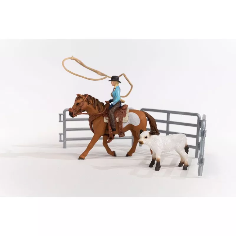 schleich Cowgirl Team Roping Fun, 3 έτη, Πολύχρωμο