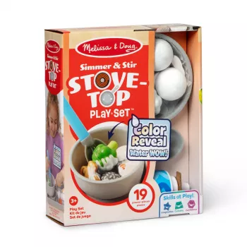 Melissa & Doug Simmer & Stir Σετ παιχνιδιού κουζίνας με Water WOW Color Reveal Παιχνίδι φαγητού, Προσχολικό παιχνίδι από 3 ετών