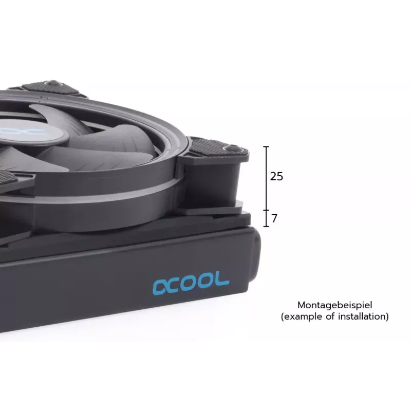 Σύστημα ψύξης Alphacool 24831 Σιλικόνη Μαύρο 14cm Ανεμιστήρας