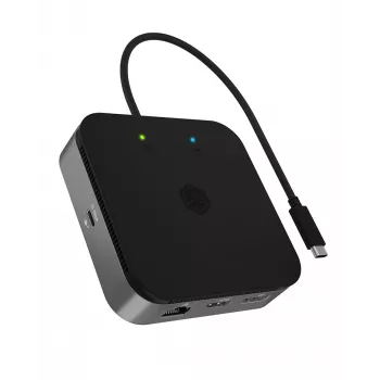 ICY BOX 7-in-1 USB4® DockingStation με διπλή έξοδο βίντεο, Ενσύρματο, USB4, 60 W, 3,5 mm, 10,100,1000 Mbit/s, Ανθρακί