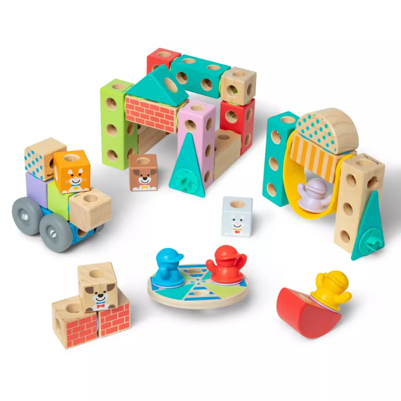 Melissa & Doug MDT BBN Blockables Town Pyst GML, 2 έτος(-η), 73 τεμ., Πλαστικό, Ξύλο