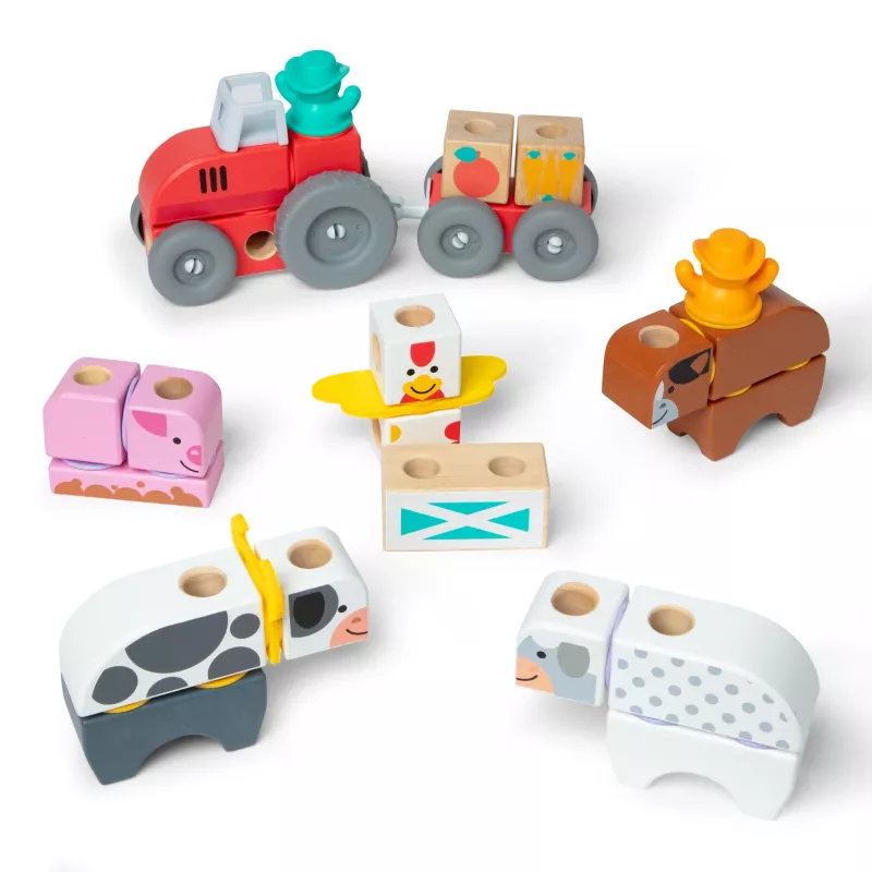 Melissa & Doug MDT BBN Blockables Farm GML, 2 έτος(-η), 56 τεμ., Πλαστικό, Ξύλο