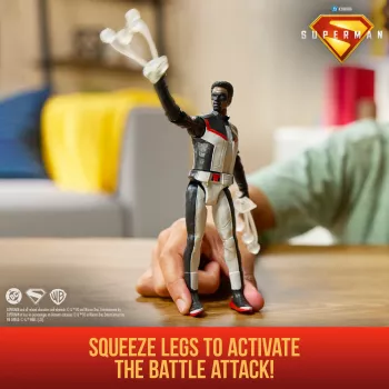 DC Comics, SUPERMAN, Mr. Terrific, Epic Strike φιγούρα δράσης, 15 cm, αυθεντικό σχέδιο ταινίας, περιλαμβάνει 2 αξεσουάρ, παιχνίδι για αγόρια και κορίτσια από 4 ετών