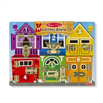 Melissa & Doug MDT MSK Latches Board Display GML, 3 ετών, ξύλο, πολύχρωμο