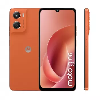 Motorola moto g06 XT2535-14 smartphone, 6,88 ίντσες (17,48 cm), MediaTek Helio G81-Extreme, 4 GB RAM, 256 GB, 50 MP, Android, πορτοκαλί Arabesque
