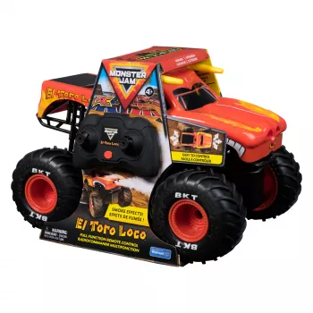 Monster Jam , El Toro Loco RC Monster Truck με εφέ καπνού Atomizer, κλίμακα 1:15, παιχνίδι για αγόρια και κορίτσια από 3 ετών