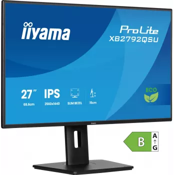 Οθόνη IIYAMA ProLite XB2792QSU-B1 27” IPS QHD 2560×1440 3 ms 178° VESA βάση ρυθμιζόμενου ύψους USB 3.2 Hub ηχεία μαύρο B ενέργεια