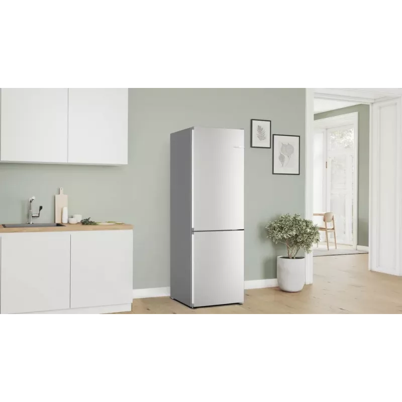 Bosch Serie 4 KGN362LAF ψυγειοκαταψύκτης ελεύθερης τοποθέτησης 321 L μεταλλικό