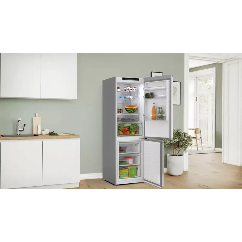 Bosch Serie 4 KGN362LAF ψυγειοκαταψύκτης ελεύθερης τοποθέτησης 321 L μεταλλικό
