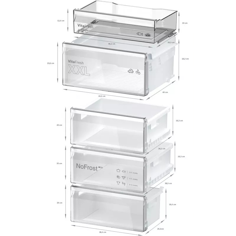 Bosch Serie 4 KGN362LAF ψυγειοκαταψύκτης ελεύθερης τοποθέτησης 321 L μεταλλικό