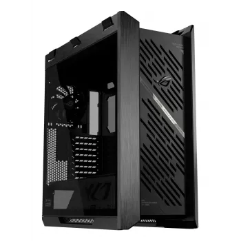 ASUS ROG Strix Helios II GX601S θήκη υπολογιστή, Midi Tower, E-ATX, ψημένο γυαλί, Aura Sync RGB, 4 ανεμιστήρες 140 mm, USB-C, μαύρη