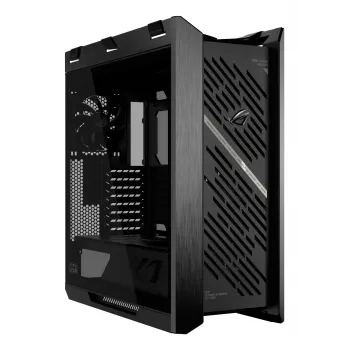 ASUS ROG Strix Helios II GX601S θήκη υπολογιστή, Midi Tower, E-ATX, ψημένο γυαλί, Aura Sync RGB, 4 ανεμιστήρες 140 mm, USB-C, μαύρη