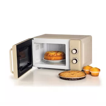 Ariete Vintage Line 3960 Vintage φούρνος μικροκυμάτων, 800 W, χωρητικότητα 20 L, 3 λειτουργίες, 5 επίπεδα μαγειρέματος, χρονοδιακόπτης, μπεζ