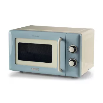 Ariete Vintage Line 3960 Vintage φούρνος μικροκυμάτων, 800 W, χωρητικότητα 20 l, 3 λειτουργίες, 5 επίπεδα μαγειρέματος, χρονοδιακόπτης, μπλε