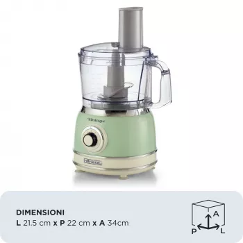 Κουζινομηχανή ARIETE Vintage Line 1781/04 — 1000 W, 2,1 L, πράσινο