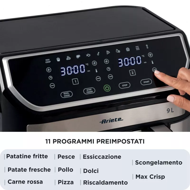 Φριτέζα αέρα Ariete 4625/00 9 L 2100 W μαύρο ασημί