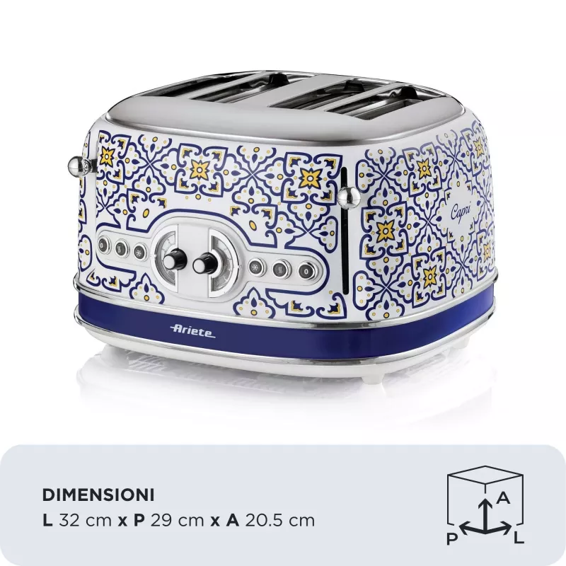 Φρυγανιέρα ARIETE Capri 4 φέτες, 1630 W, λευκό/πολύχρωμο