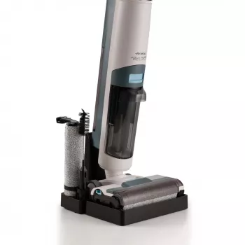 Ariete 2483 Aqua Force Wash & Vacuum, έξυπνη ηλεκτρική σκούπα, ασύρματο καθαριστικό δαπέδου, μπαταρία, σκουπίζει και σφουγγαρίζει, τρίχες κατοικίδιων, στεγνή και υγρή βρωμιά, χωρητικότητα 700 ml, αξεσουάρ περιλαμβάνονται