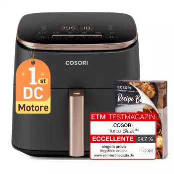 Cosori Turbo Blaze Chef Edition Single 6 L επιτραπέζια συσκευή 1725 W φριτέζα αέρος μαύρο, ροζ χρυσό