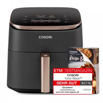 Cosori Turbo Blaze Chef Edition Single 6 L επιτραπέζια συσκευή 1725 W φριτέζα αέρος μαύρο, ροζ χρυσό