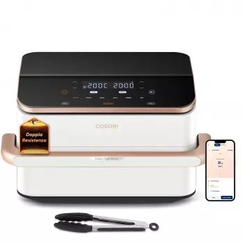 Cosori Dual Blaze Twinfry Chef Edition Double 10 L επιτραπέζια συσκευή 2800 W φριτέζα αέρα ροζ χρυσό, λευκό