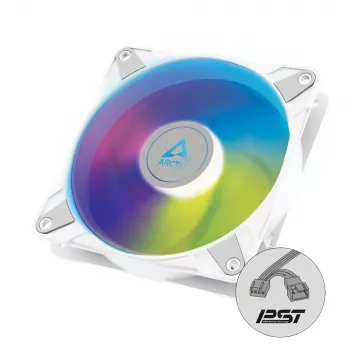 ARCTIC P14 PWM PST A-RGB - Ημι-παθητικός ανεμιστήρας κουτιού 140 mm με ψηφιακό A-RGB σε λευκό