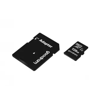 MicroSDXC Flash μνήμη GOODRAM 128GB UHS‑I Class 10 (Ανάγνωση 100 MB/s, Εγγραφή 10 MB/s) με προσαρμογέα SD