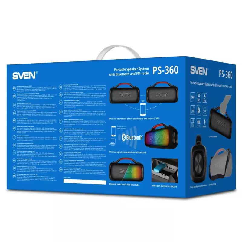 Mono Φορητό ηχείο SVEN PS-360 μαύρο