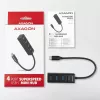 Μικροσκοπικό μεταλλικό USB-C 3.2 Gen 1 Hub AXAGON HUE-M1C