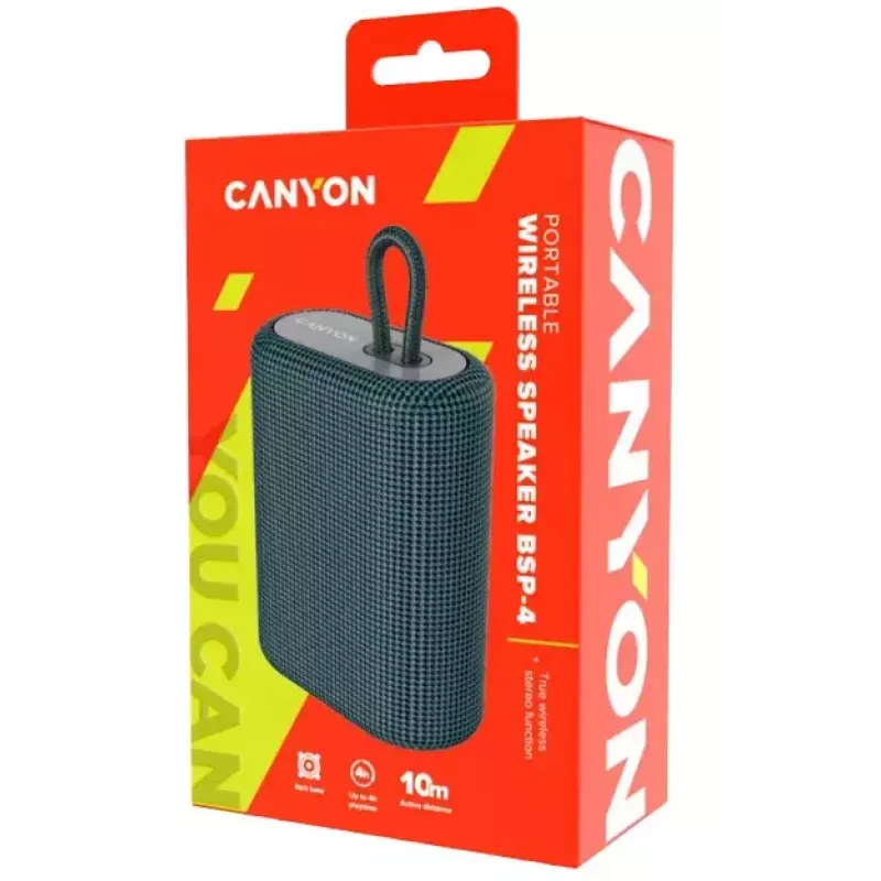 Φορητό στερεοφωνικό ηχείο Canyon BSP-4 Γραφίτης