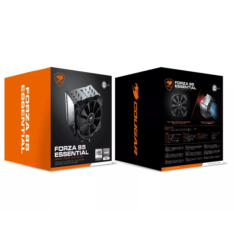 Ψύκτρα COUGAR Gaming CGR-FZAE85 12 cm μαύρη