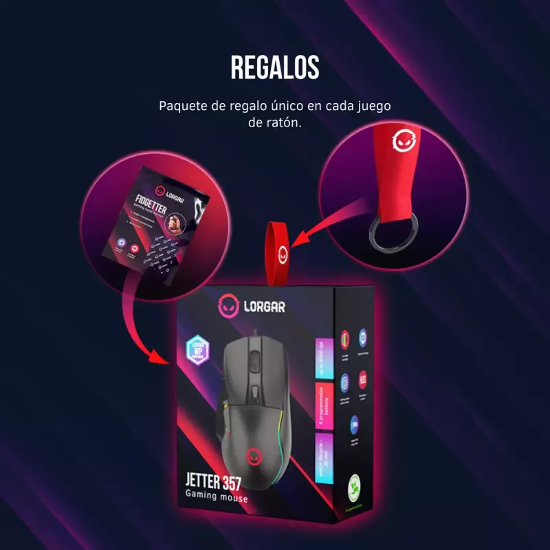 Ποντίκι Lorgar Jetter 357 Gaming οπτικό δεξιόχειρο